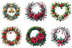 Christmas Wreath Clipart Bundle 55 - CraftNest - Digital Crafting and Art