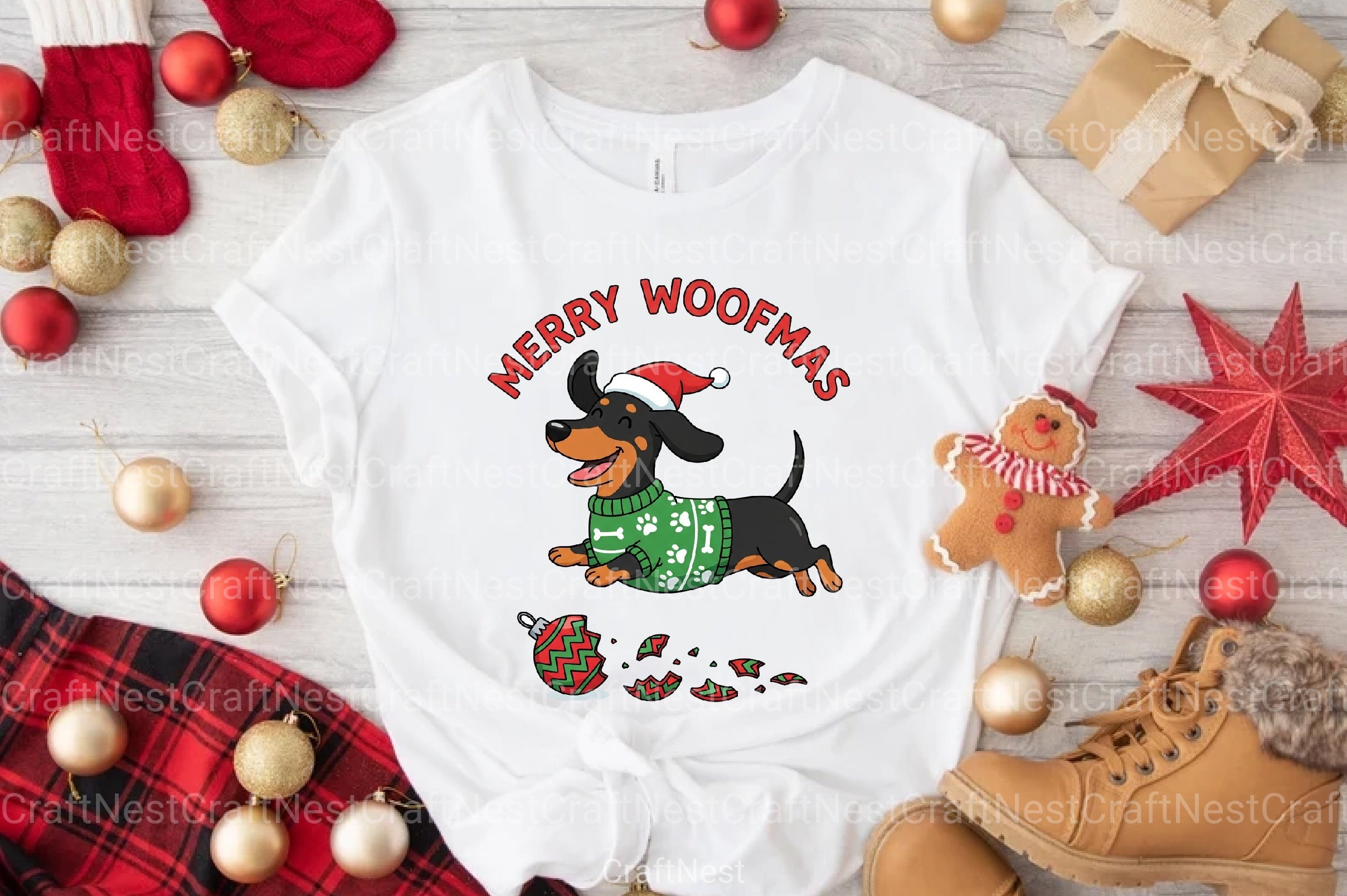 Funny Dog Christmas Clipart Bundle 99 - CraftNest - Digital Crafting and Art