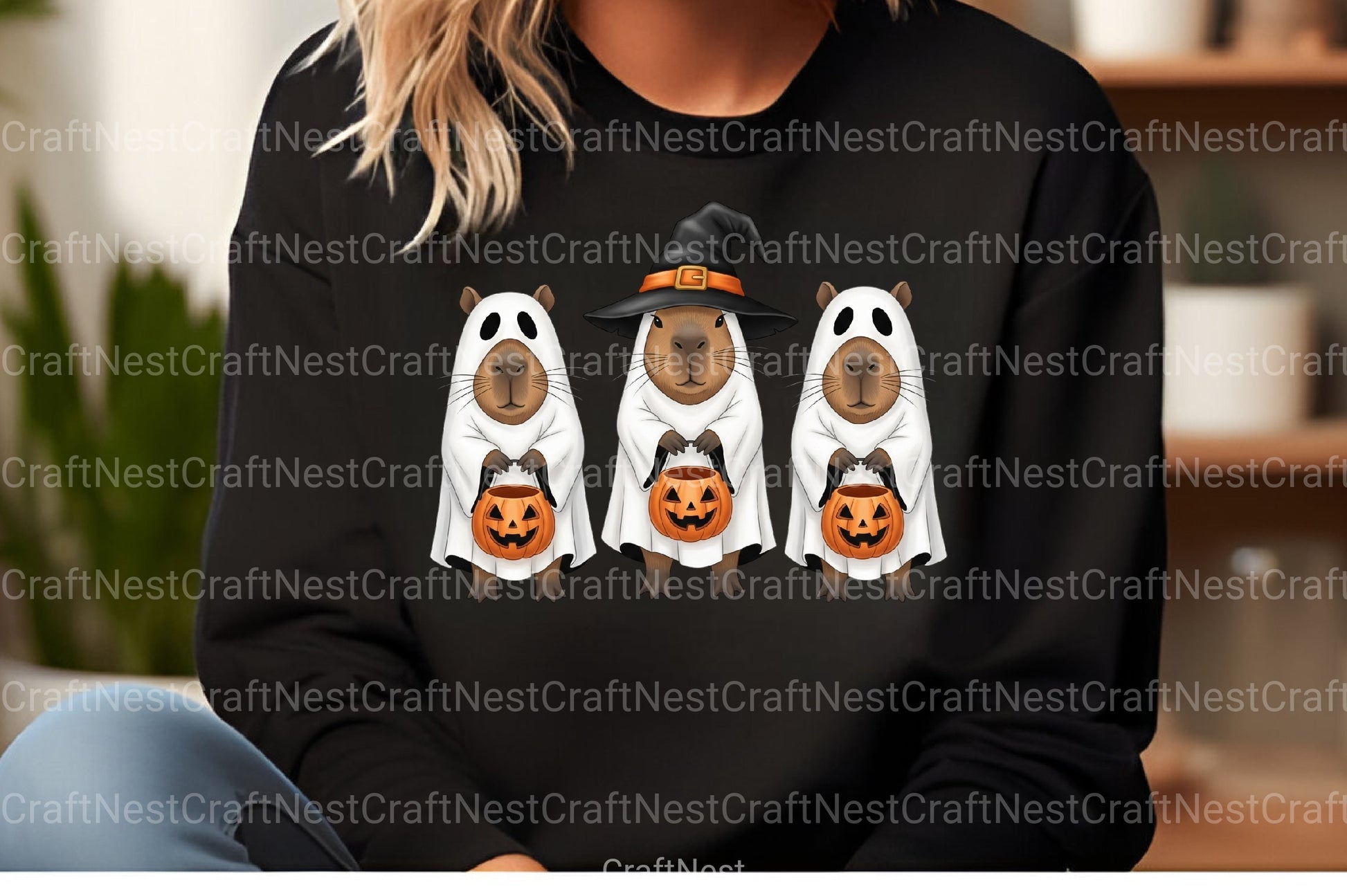 Kawaii Capybara Ghost Clipart Bundle - CraftNest - Digital Crafting and Art