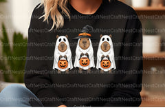 Kawaii Capybara Ghost Clipart Bundle - CraftNest - Digital Crafting and Art