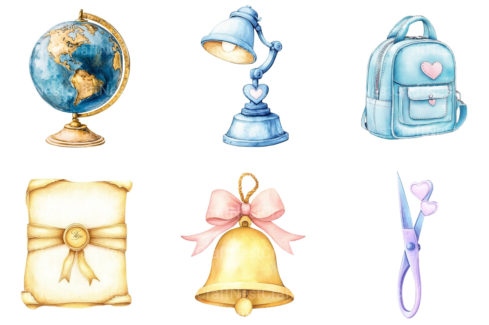 Pastel Teacher's Life Clipart Bundle - CraftNest - Digital Crafting and Art