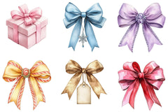 Coquette Christmas Bow Clipart Bundle - CraftNest - Digital Crafting and Art