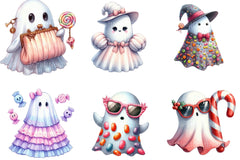 Candy Couture Ghost Halloween Clipart Bundle - CraftNest - Digital Crafting and Art