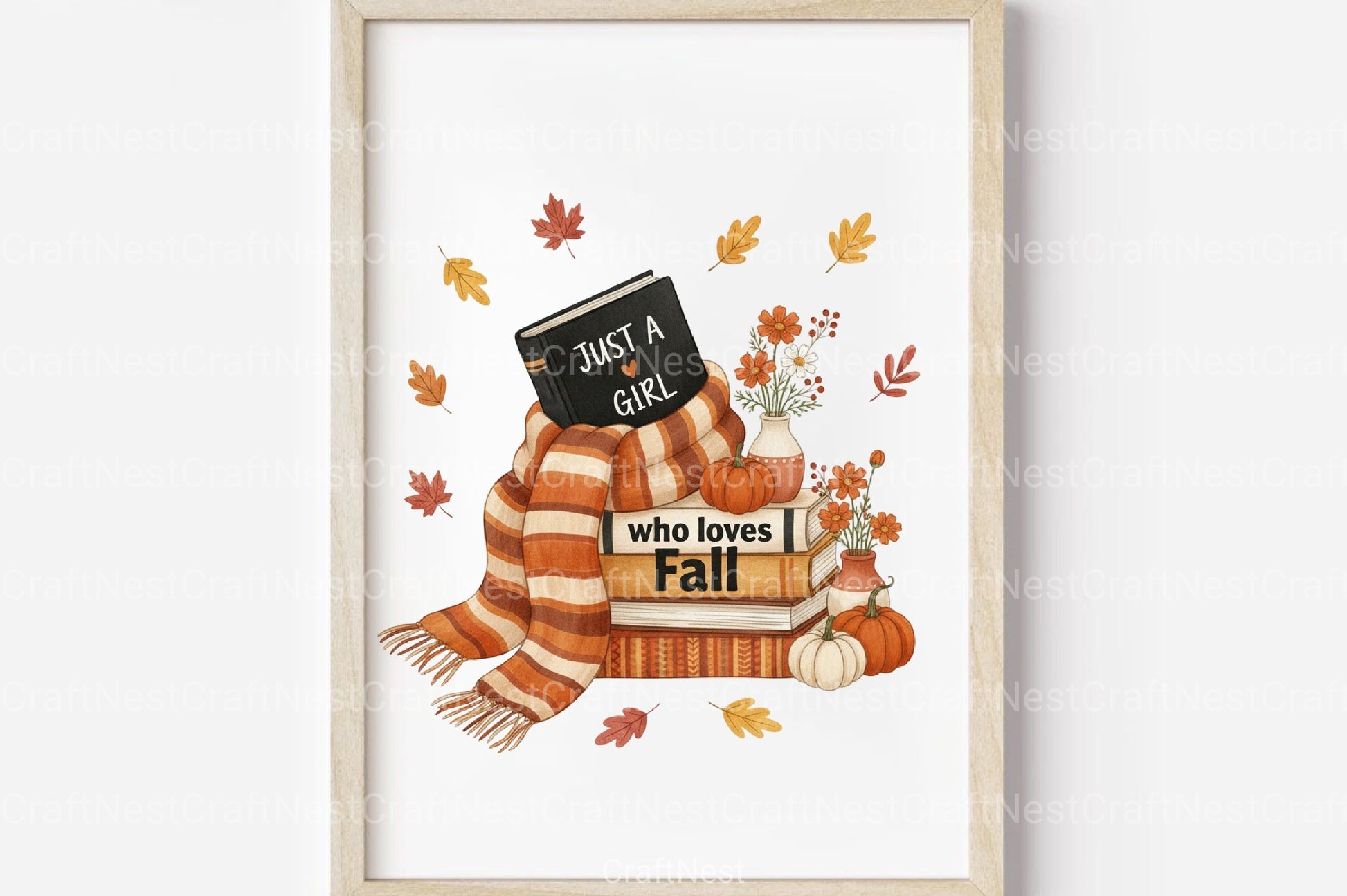 Just a Girl Who Loves Fall: Bookish Clipart Bundle - CraftNest - Digital Crafting and Art