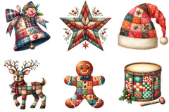 Patchwork Christmas Clipart Bundle 99 - CraftNest - Digital Crafting and Art