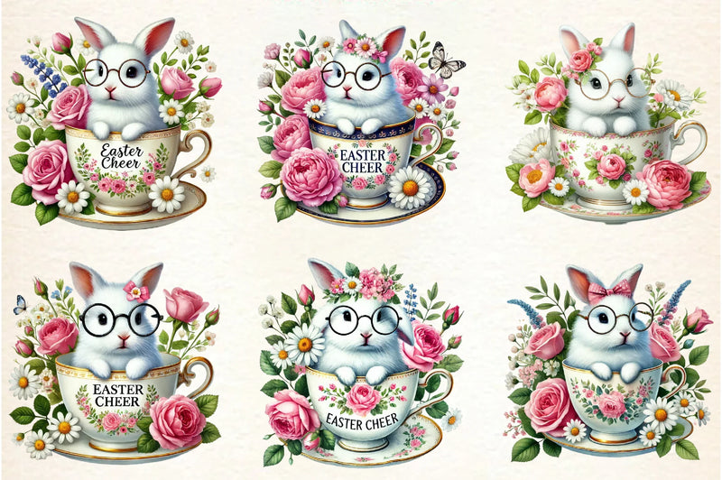 Easter Bunny Clipart Bundle - CraftNest - Digital Crafting and Art