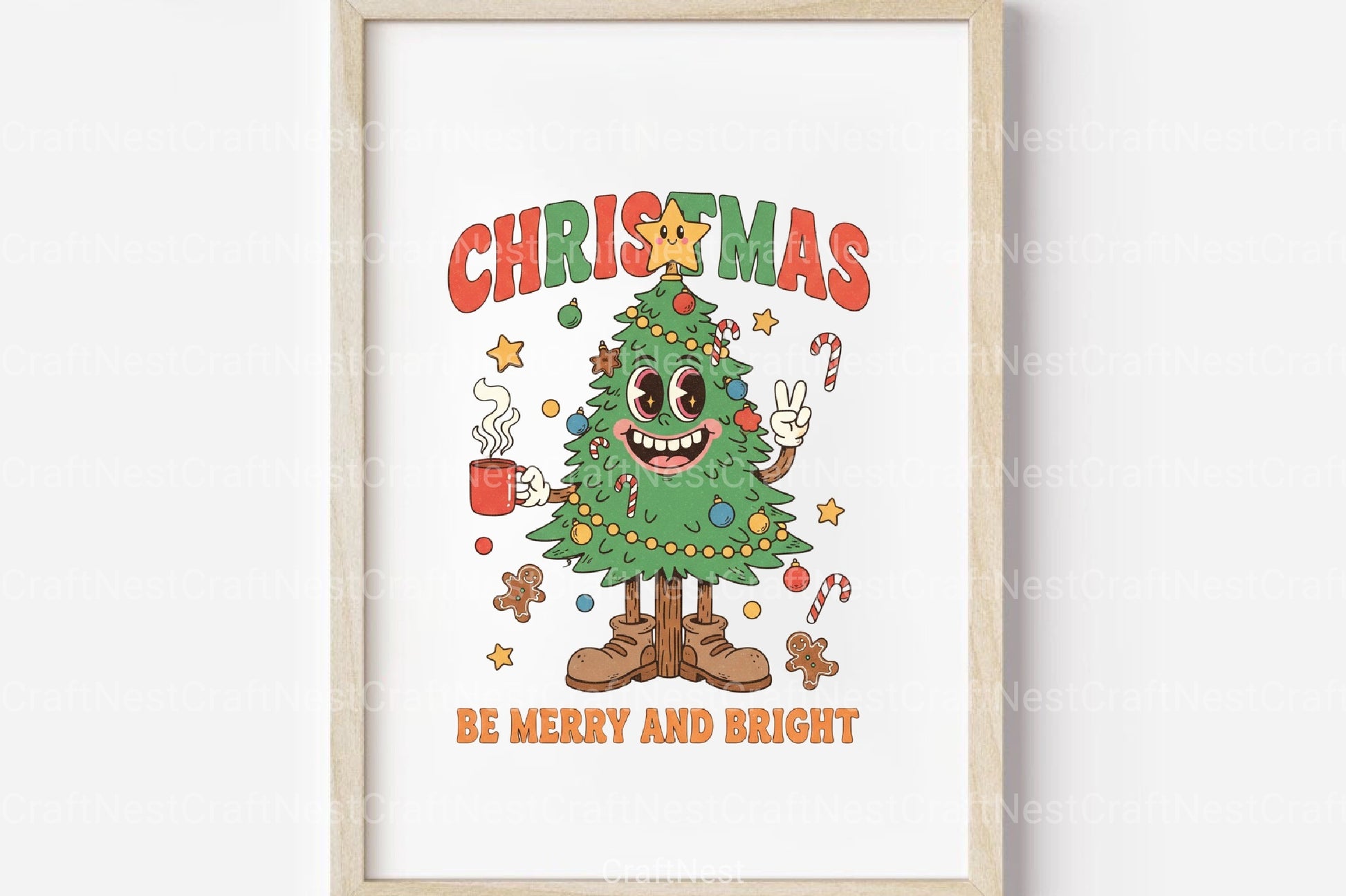 Merry & Bright Christmas Santa Claus Clipart Bundle - CraftNest - Digital Crafting and Art