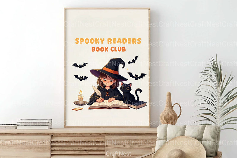 Spooky Book Club Graphic Clipart Bundle - CraftNest - Digital Crafting and Art