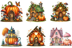 Fairy Pumpkin House Fantasy Clipart Bundle - CraftNest - Digital Crafting and Art