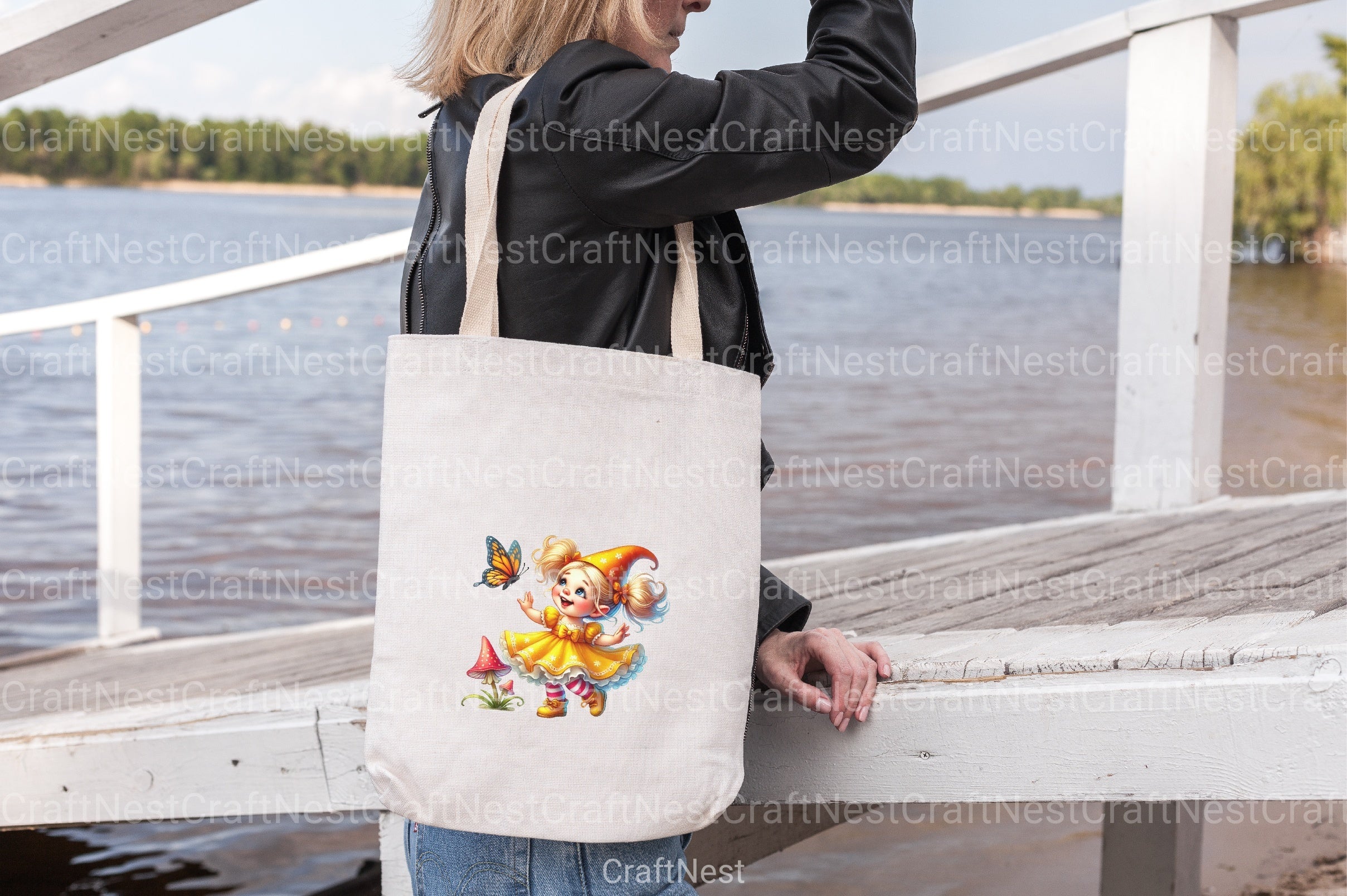 Whimsical Young Gnome Girl Clipart Bundle - CraftNest - Digital Crafting and Art