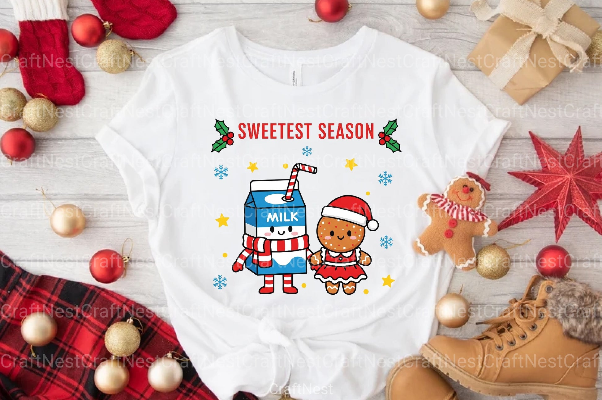 Christmas Milk and Cookies Clipart Bundle - CraftNest - Digital Crafting and Art