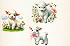 Spring Cute Lamb Clipart Bundle - CraftNest - Digital Crafting and Art