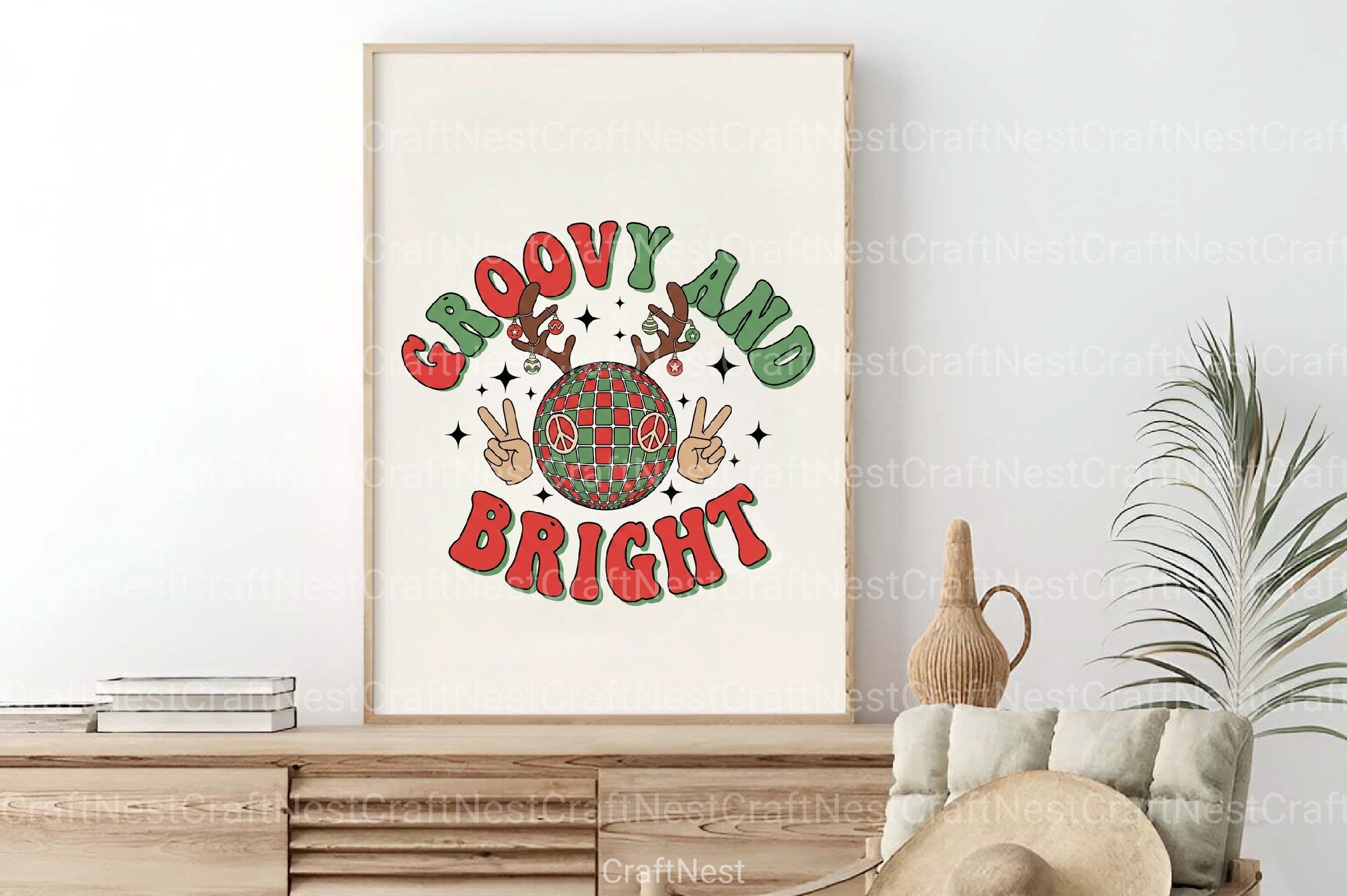 Groovy Christmas Clipart Bundle - CraftNest - Digital Crafting and Art