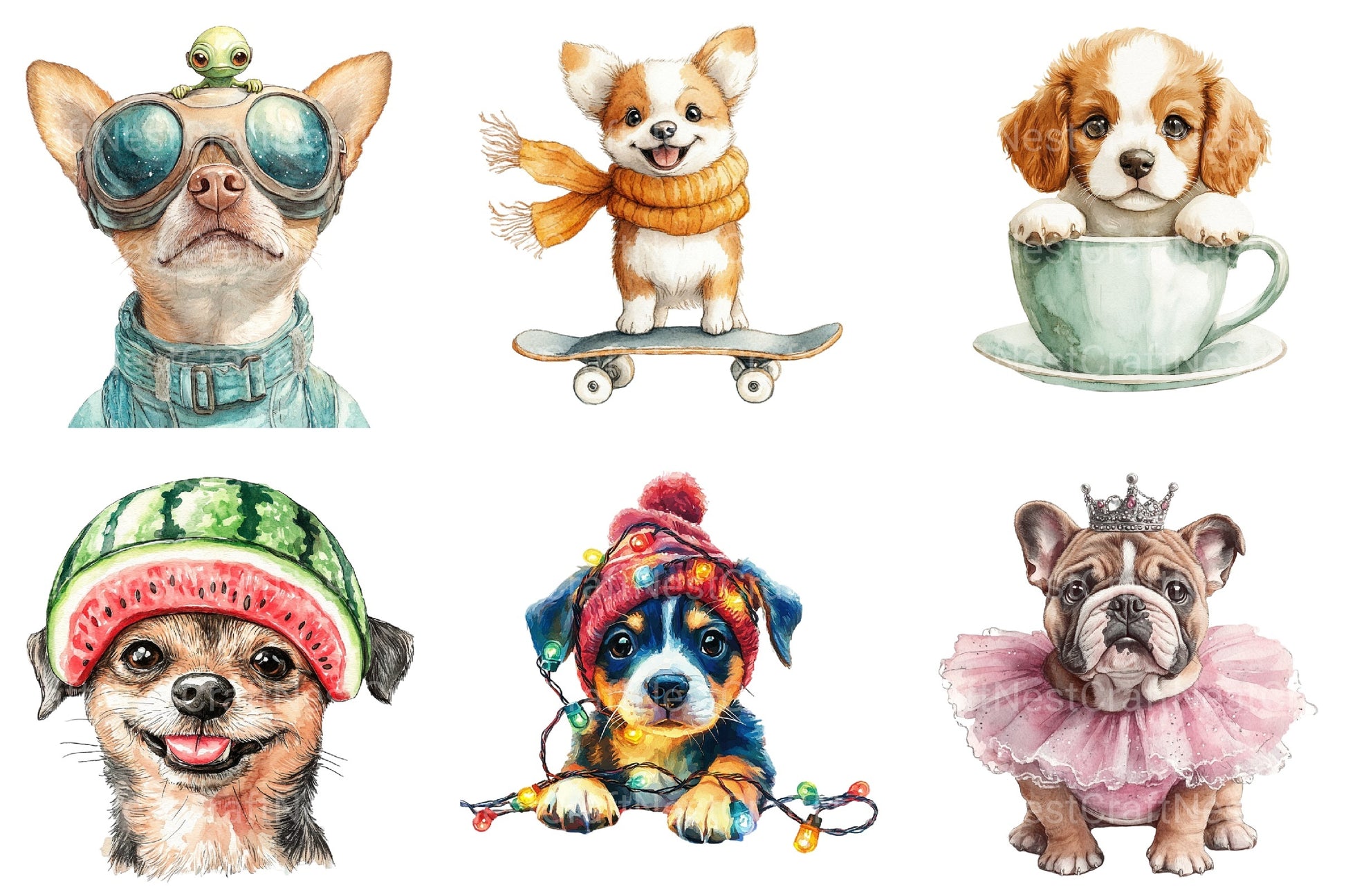 Quirky Dogs Clipart Bundle - CraftNest - Digital Crafting and Art