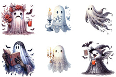 Halloween Lace Ghost Clipart Bundle - CraftNest - Digital Crafting and Art