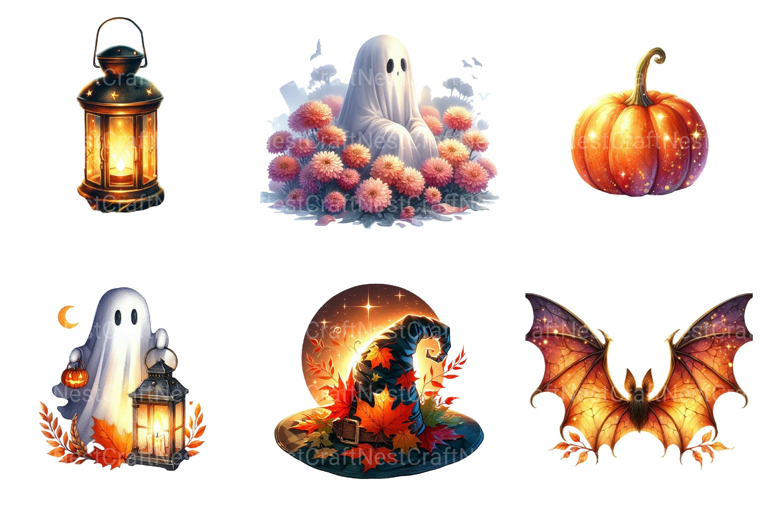 Autumn Dawn Halloween Clipart Bundle 3 - CraftNest - Digital Crafting and Art