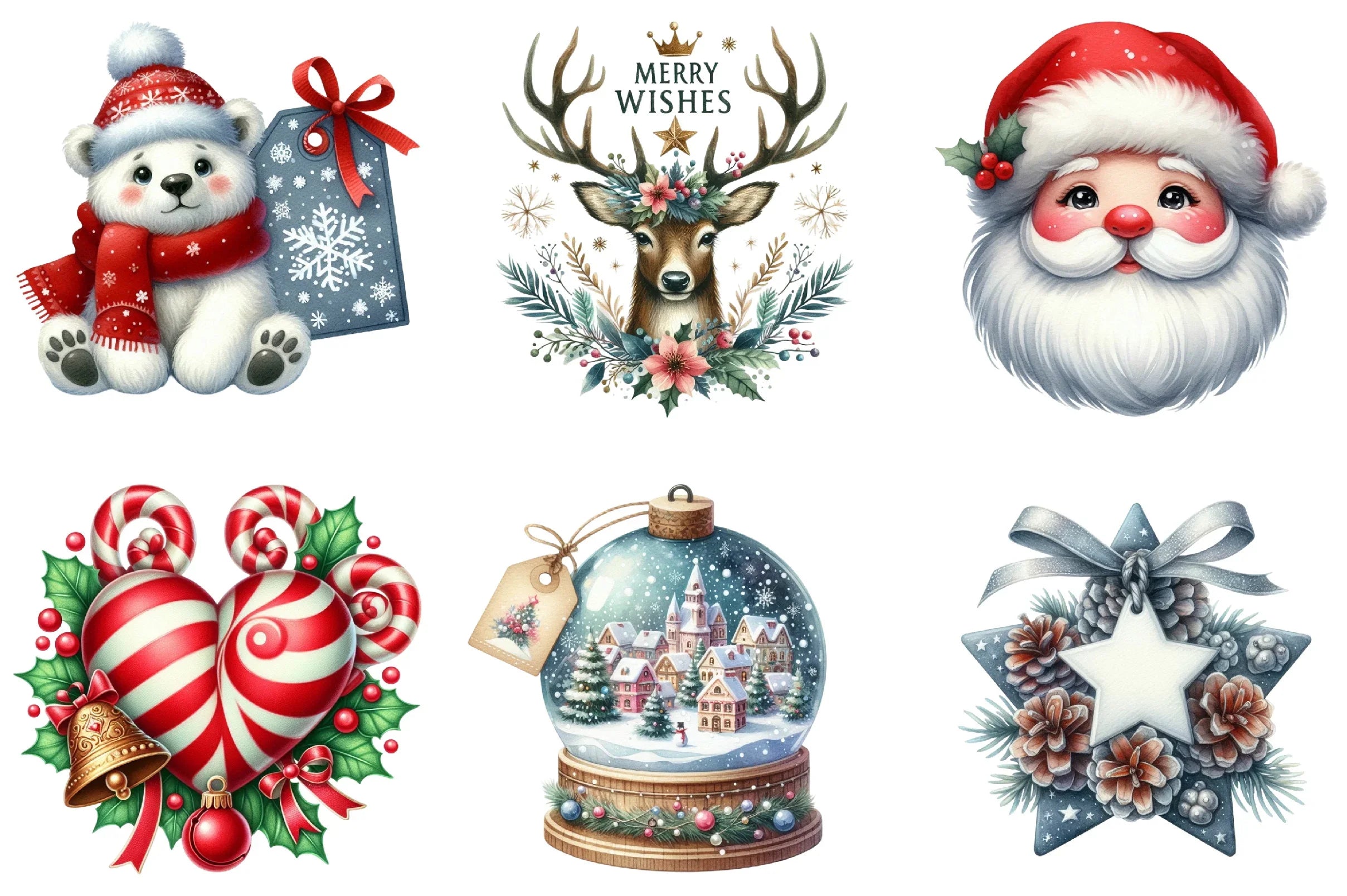 Christmas Gift Labels Clipart Bundle - CraftNest - Digital Crafting and Art