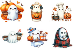 Pumpkin Spice Ghost Halloween Clipart Bundle - CraftNest - Digital Crafting and Art