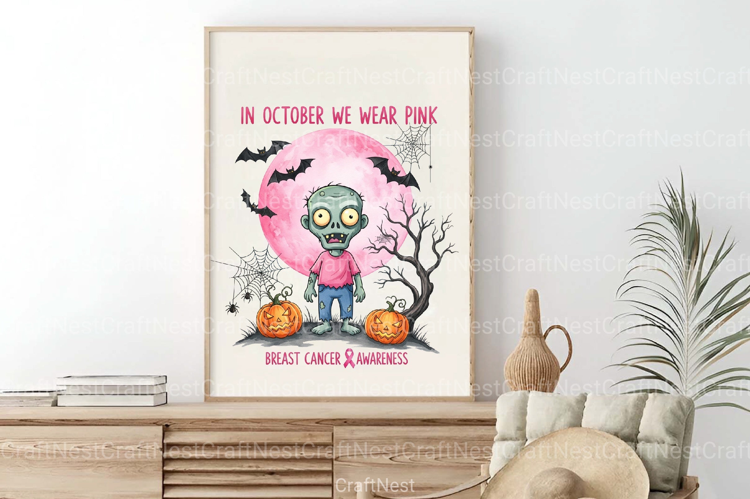 Halloween Breast Cancer Clipart Bundle 4 - CraftNest - Digital Crafting and Art
