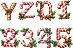 Christmas Alphabet Clipart Bundle 8 - CraftNest - Digital Crafting and Art