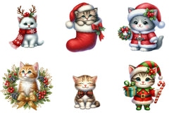 Kitten Christmas Clipart Bundle - CraftNest - Digital Crafting and Art