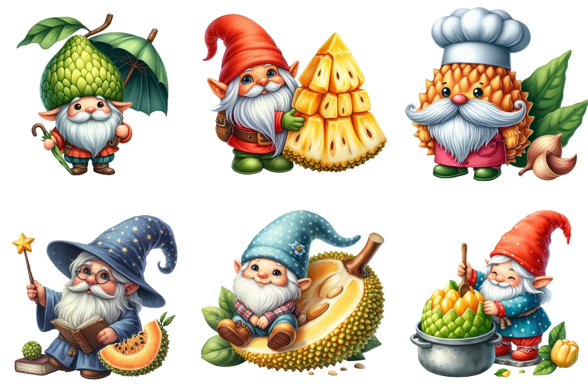 Gnome Jackfruit Clipart Bundle - CraftNest - Digital Crafting and Art