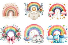 Baby Rainbow Boho Clipart Bundle - CraftNest - Digital Crafting and Art