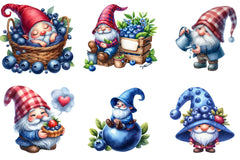 Gnome Blueberries Clipart Bundle - CraftNest - Digital Crafting and Art