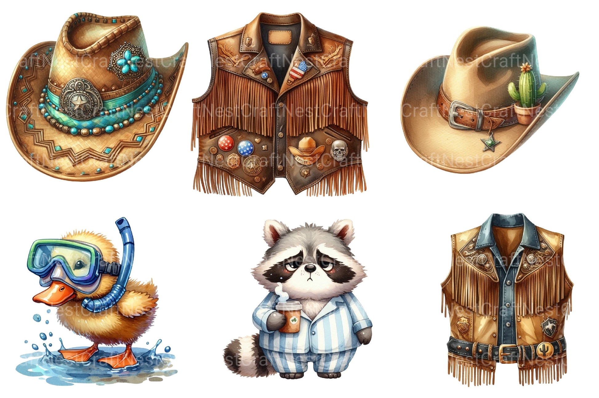 Western Clipart Bundle - CraftNest - Digital Crafting and Art