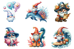 Seashell Gnome Clipart Bundle - CraftNest - Digital Crafting and Art