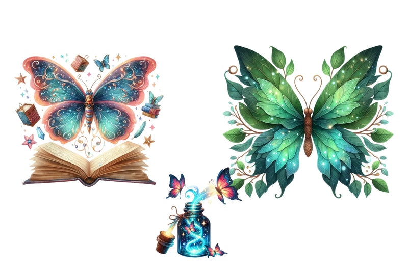 Magic Butterflies Clipart Bundle - CraftNest - Digital Crafting and Art