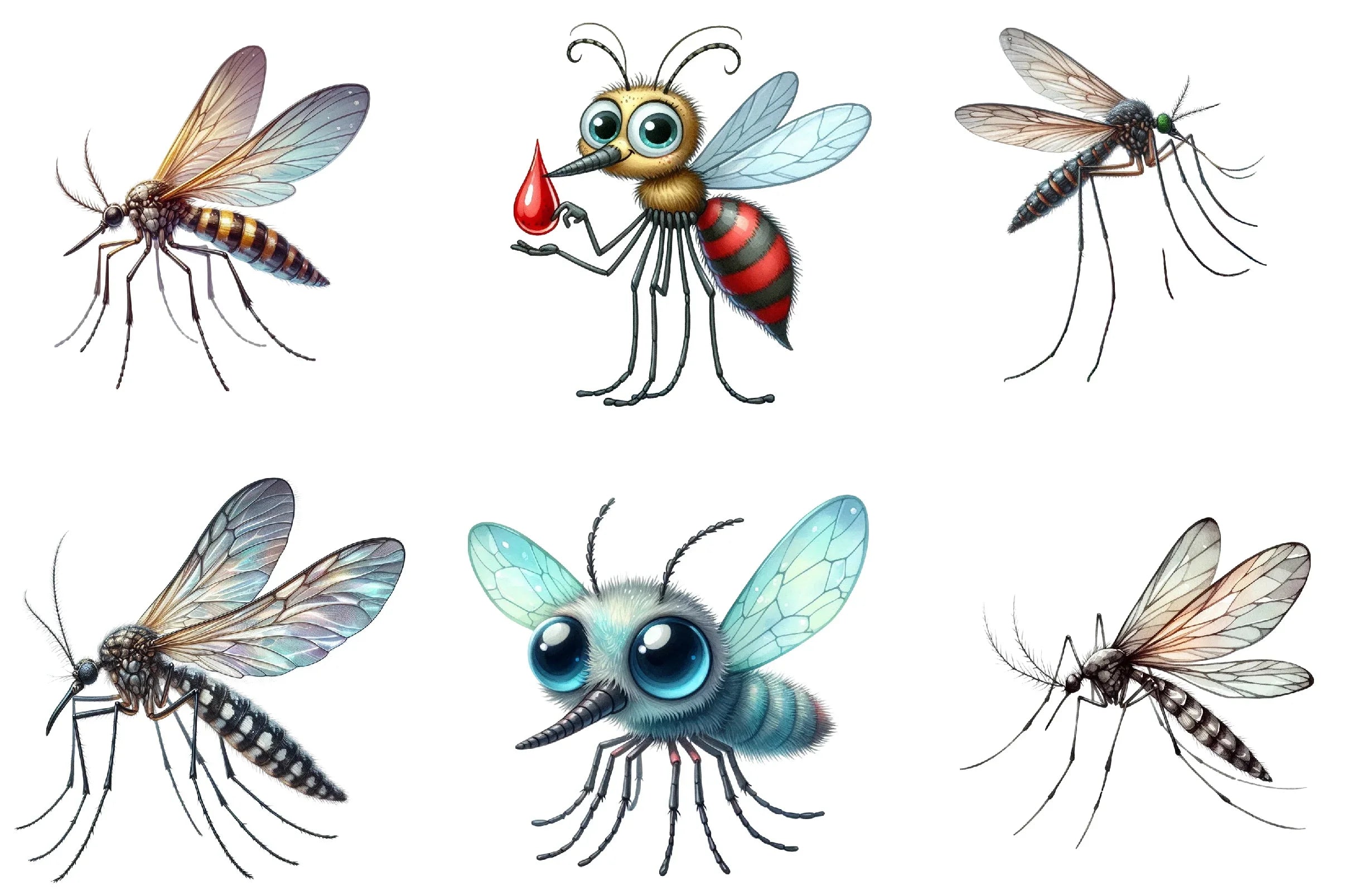Mosquitoes Clipart Bundle - CraftNest - Digital Crafting and Art