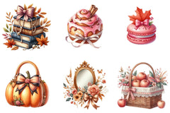 Cute Coquette Autumn Clipart Bundle - CraftNest - Digital Crafting and Art