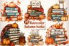 Autumn Books Clipart Bundle