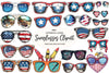 4th Of July Sunglasses Clipart Bundle