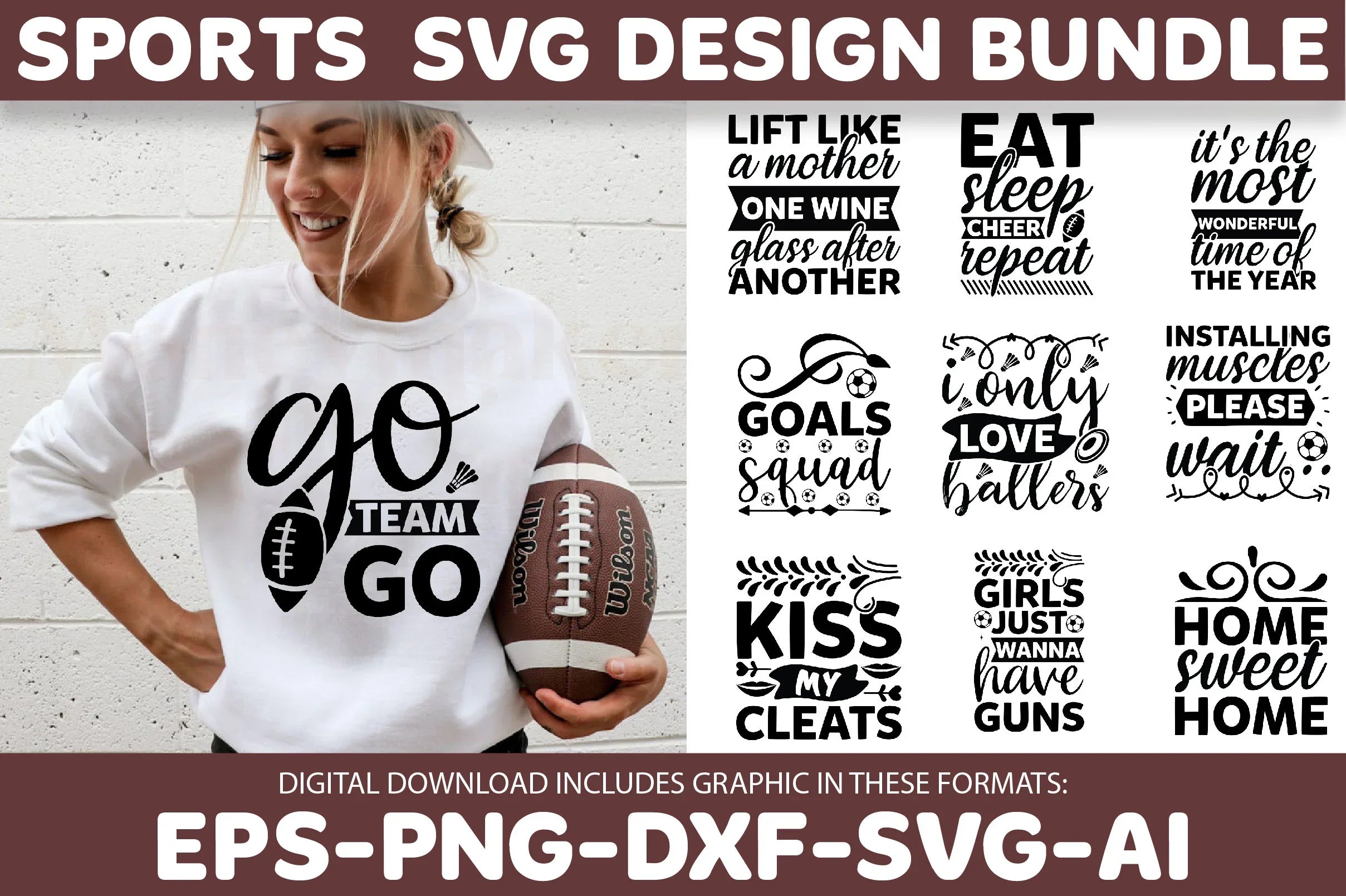 Sports SVG Bundle 1 - CraftNest - Digital Crafting and Art