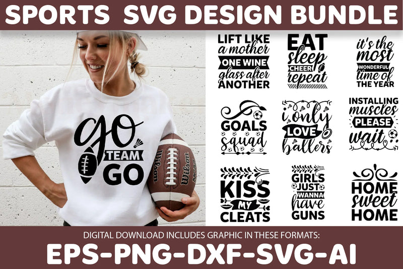 Sports SVG Bundle 1 - CraftNest - Digital Crafting and Art