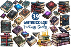 Gothic Fantasy Books Clipart Bundle 3 - CraftNest - Digital Crafting and Art