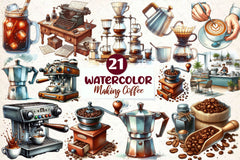 Making Coffee Clipart Bundle - CraftNest - Digital Crafting and Art