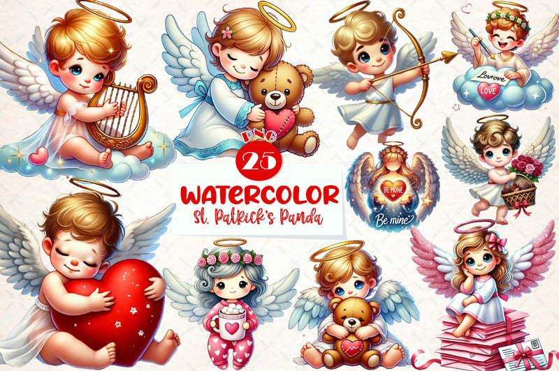 Valentines Angel Clipart Bundle - CraftNest - Digital Crafting and Art