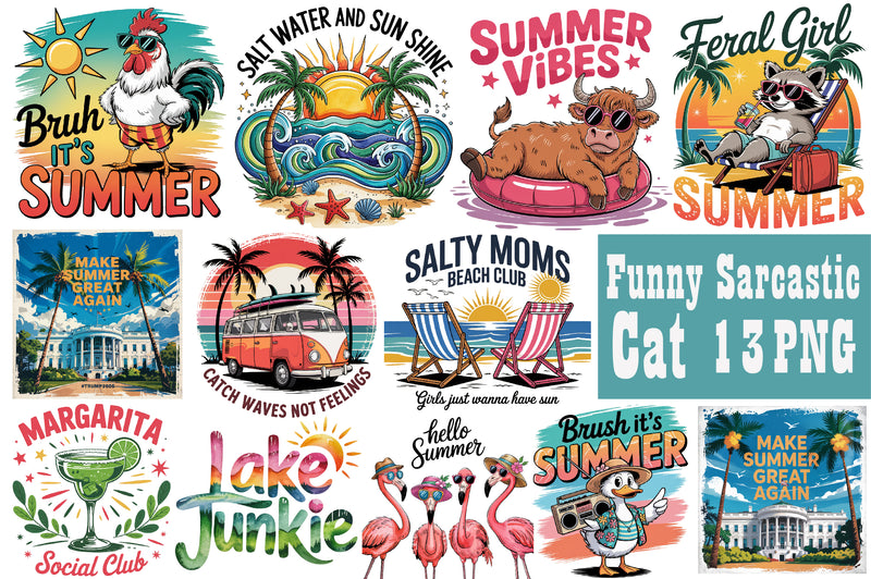 Funny Summer Quotes Clipart Bundle - CraftNest - Digital Crafting and Art
