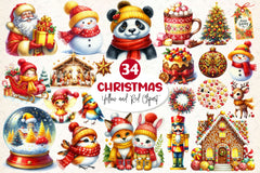 Yellow Christmas Clipart Bundle - CraftNest - Digital Crafting and Art