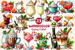 Christmas Cocktail Collection Clipart Bundle - CraftNest - Digital Crafting and Art