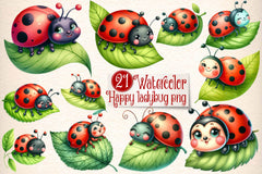 Happy Ladybug Clipart Bundle - CraftNest - Digital Crafting and Art