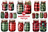 Christmas Mason Jar Clipart Bundle