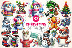 Cute Funky Christmas Clipart Bundle 2 - CraftNest - Digital Crafting and Art