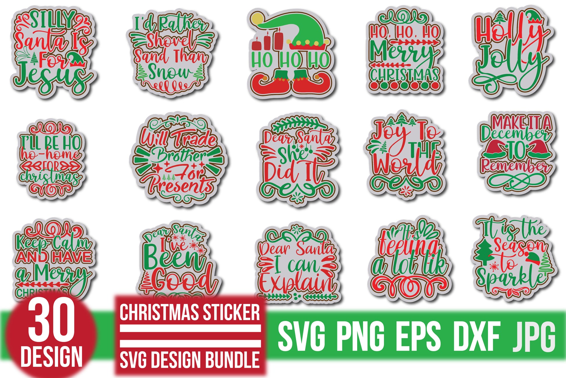 Christmas Sticker Bundle 2 - CraftNest - Digital Crafting and Art