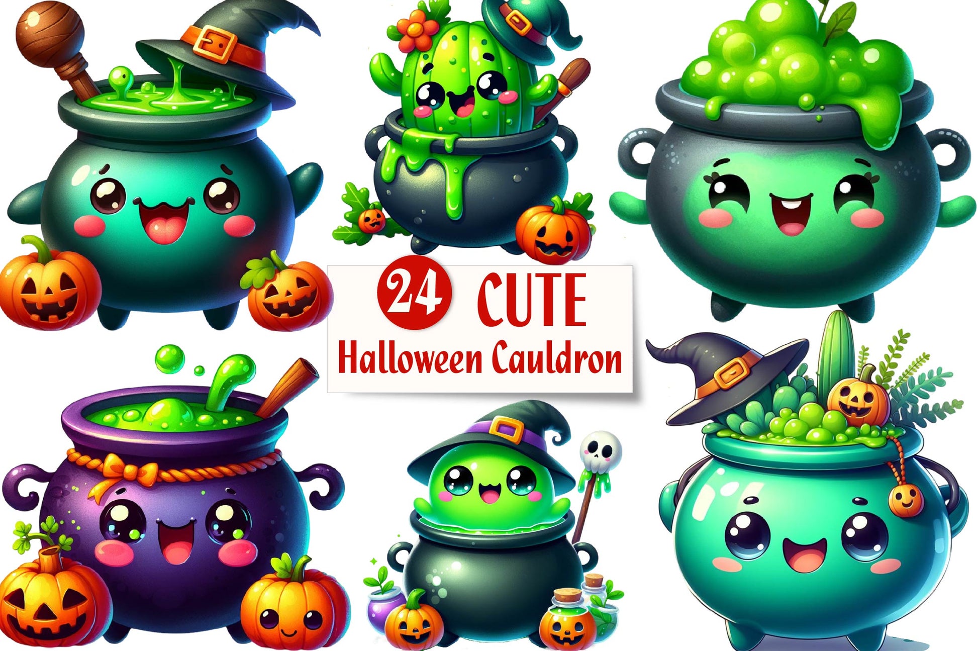 Halloween Cauldron Clipart Bundle - CraftNest - Digital Crafting and Art