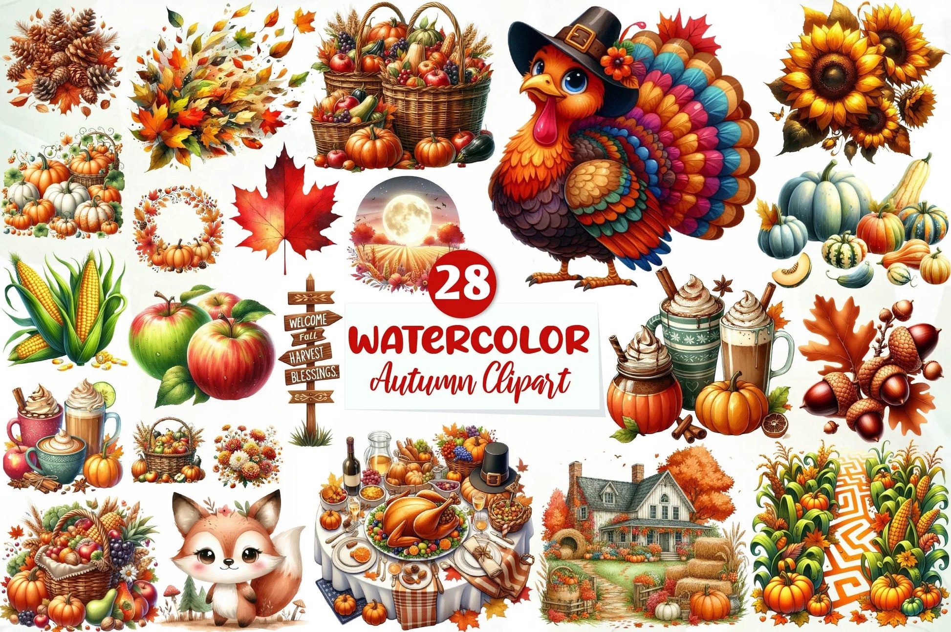 Autumn Clipart Bundle 1 - CraftNest - Digital Crafting and Art