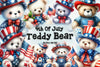 4Th Of July Teddy Bear Clipart Bundle